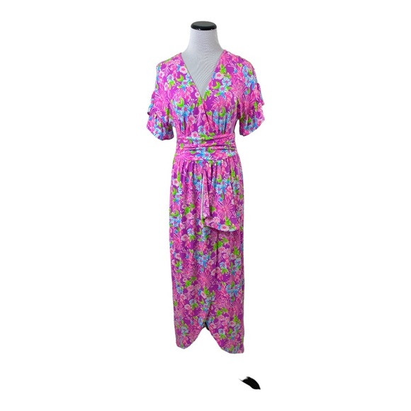 Lilly Pulitzer Anchorage Midi Dress Moms the Word Amethyst Sz S - Picture 4 of 9